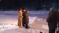 Andrea Berg und Uta Bresan an der Natureisbahn Holzhau (HD)