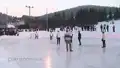 Eisfussball in Holzhau - Bauwagen Clausnitz gegen Rechenberger Karnevalsclub RBC
