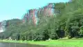 Dampferfahrt durch Rathen unter der Bastei entlang (3D / anaglyph)
