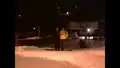 Am Skilift beim Nachtskifahren in Holzhau